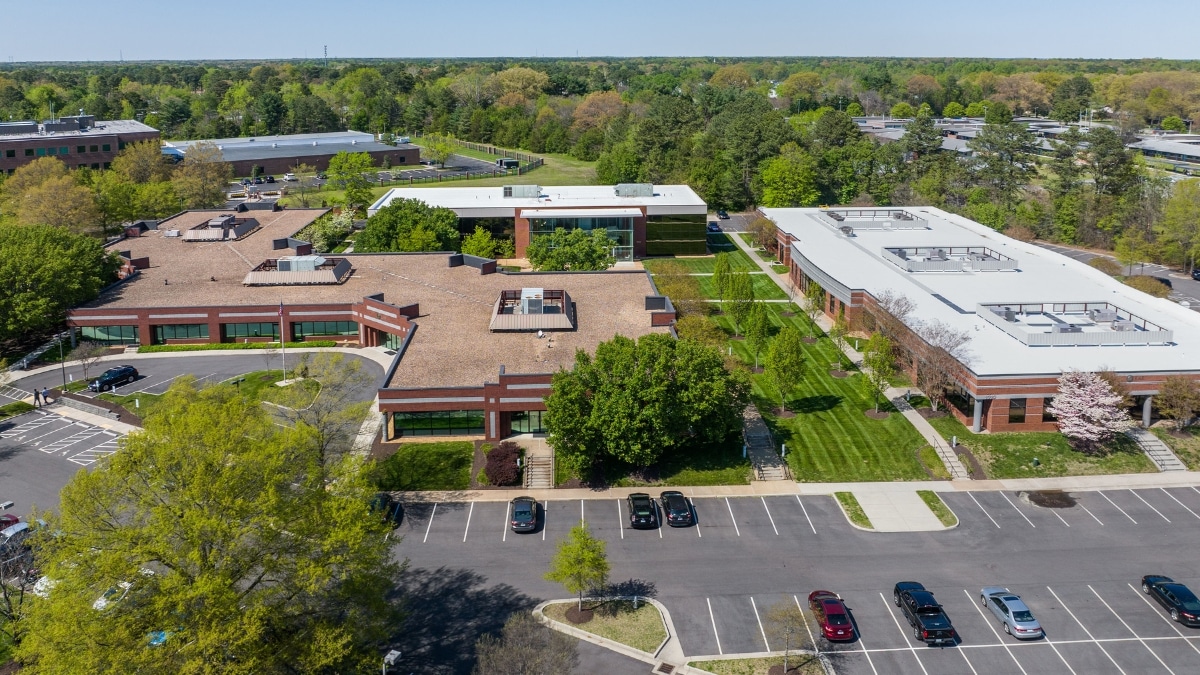 Marwaha Business Park on Parham Rd. Marwaha Investments Recently acquired this property for commercial use. This is a sky view of the campus taken using a drone.