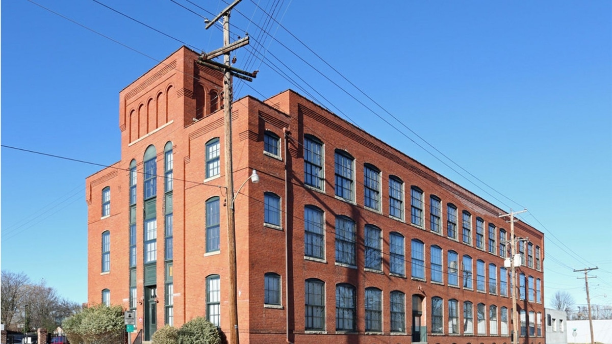 The South St Lofts in Petersburg, VA. Marwaha Investments Recently acquired this property. Seen here is the front of the building.